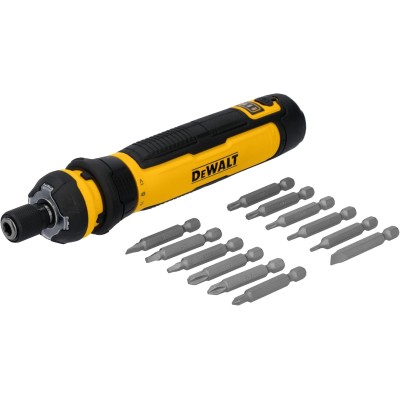 DEWALT Destornillador inalámbrico, destornillador eléctrico recargable USB de 4 V con juego de 12 pu