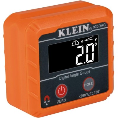 Klein Tools 935DAG Medidor electrónico digital de nivel y ángulo, mide rangos de 0 a 90 y 0 a 180 gr